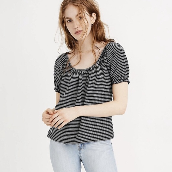 Madewell Texture & Thread Peasant Top - Picture 1 of 6